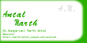 antal marth business card